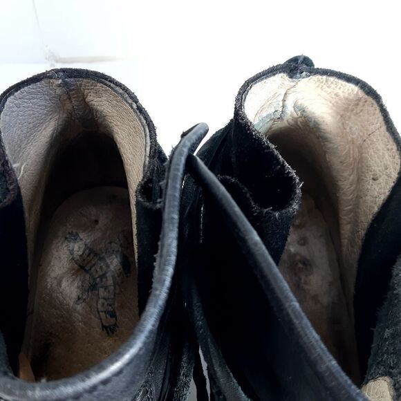 FREEBIRD by Steven Women's CASEY Black Leather Suede Ankle Boots Booties Size 8 - Picture 14 of 15